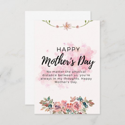 vrolijke moederdag bedankkaart (Voorkant / Achterkant)