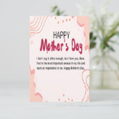 vrolijke moederdag bedankkaart (Staand voorkant)