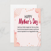 vrolijke moederdag bedankkaart (Voorkant / Achterkant)