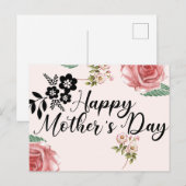 vrolijke moederdag briefkaart (Voorkant / Achterkant)