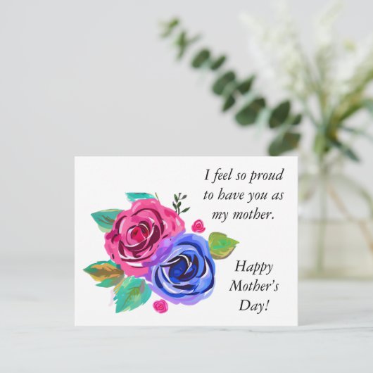 Vrolijke moederdag! briefkaart (Staand voorkant)