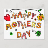 vrolijke moederdag briefkaart (Voorkant)