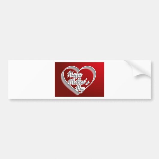 vrolijke Moederdag Bumpersticker (Voorkant)