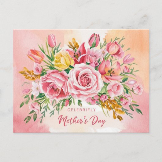 Vrolijke moederdag! feestdagenkaart (Voorkant)