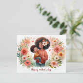 Vrolijke moederdag! feestdagenkaart (Staand voorkant)