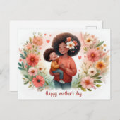 Vrolijke moederdag! feestdagenkaart (Voorkant / Achterkant)