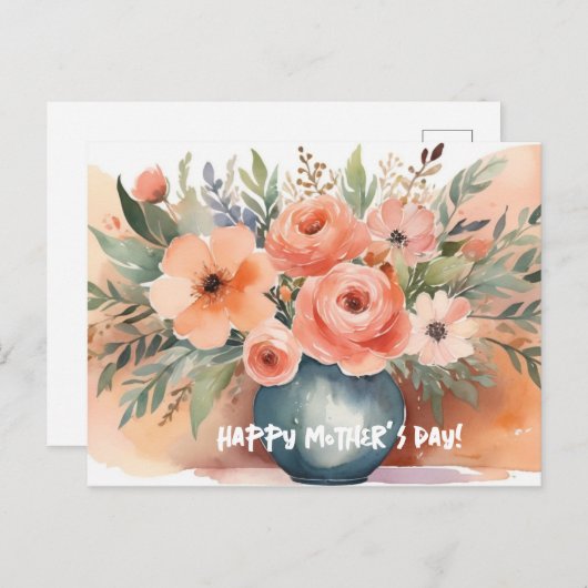 Vrolijke moederdag! feestdagenkaart (Voorkant / Achterkant)