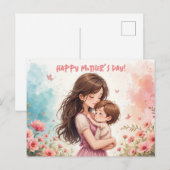 Vrolijke moederdag! feestdagenkaart (Voorkant / Achterkant)