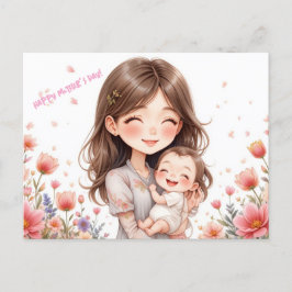 Vrolijke moederdag! feestdagenkaart