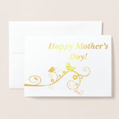 Vrolijke moederdag! folie kaarten (Voorkant met envelop)