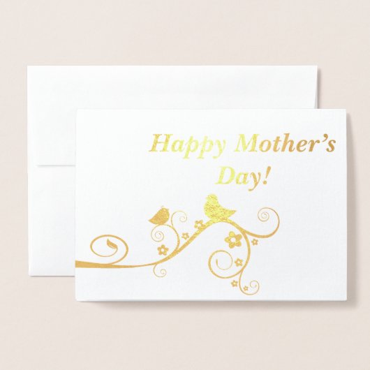 Vrolijke moederdag! folie kaarten (Voorkant met envelop)