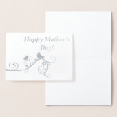 Vrolijke moederdag! folie kaarten (Display)