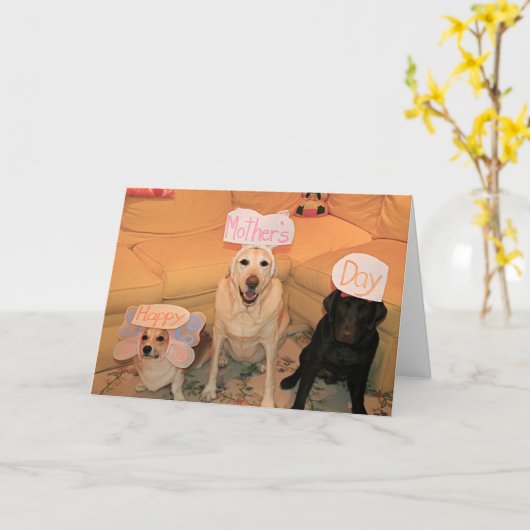 vrolijke moederdag kaart (Gele Bloem)