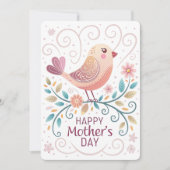 Vrolijke Moederdag kaart voor vogels (Voorkant)