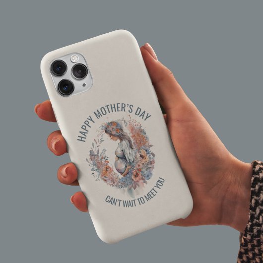 Vrolijke moederdag mama om Florale Waterverf te zi Case-Mate iPhone Case