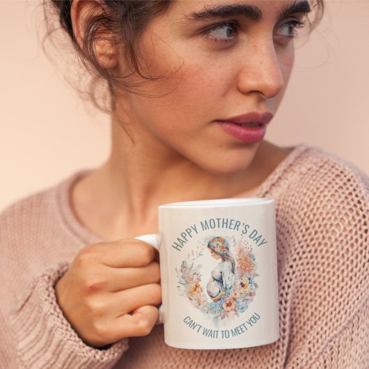 Vrolijke moederdag mama om Florale Waterverf te zi Koffiemok