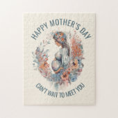 Vrolijke moederdag mama om Florale Waterverf te zi Legpuzzel (Verticaal)