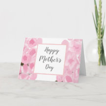 Vrolijke moederdag roze bloemen