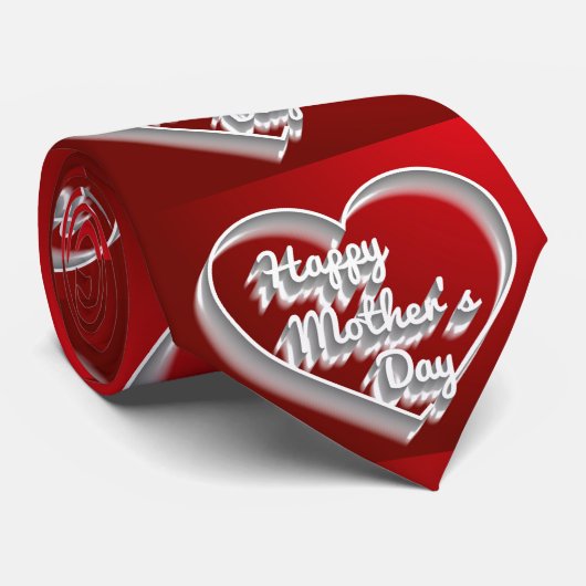 vrolijke Moederdag Stropdas (Opgerold)