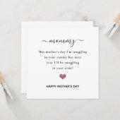 vrolijke moederdag uit de bobbel kaart (Voorkant / Achterkant in situ)