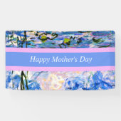 Vrolijke Moederdag, waterlelende achtergrond, Spandoek (Horizontaal)