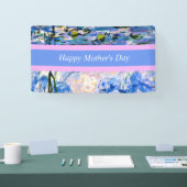 Vrolijke Moederdag, waterlelende achtergrond, Spandoek (Beurs)