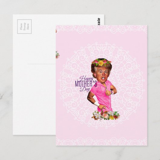 vrolijke moeders dag briefkaart (Voorkant / Achterkant)