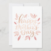 Vrolijke moeders dag. Goud roze floremschrift (Voorkant)