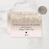 vrolijke moeders dag gouddruppels notitiekaartje