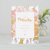 Vrolijke moeders dag - ik hou van je moeder folie feestdagenkaart (Staand Voorkant)