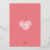 Vrolijke moeders dag - ik hou van je moeder folie feestdagenkaart (Achterkant)