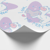 vrolijke moeders dag llama baby cadeaupapier (Hoek)