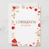 Vrolijke momenten Elegante kerstfeest uitnodiginge Kaart (Achterkant)