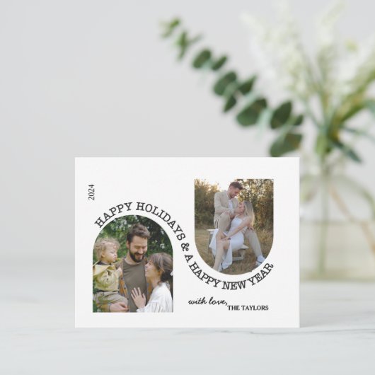 Vrolijke momenten feestdagenkaart (Staand voorkant)