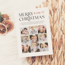 Vrolijke momenten | Moderne Kerst 9 Fotocollage