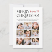 Vrolijke momenten | Moderne Kerst 9 Fotocollage Feestdagenkaart (Voorkant)
