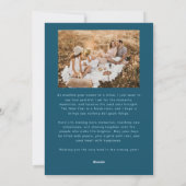 Vrolijke momenten samen Blauwgroen kerstfoto Feestdagenkaart (Achterkant)