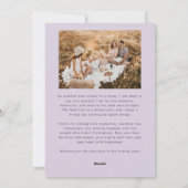 Vrolijke momenten samen Paarse kerstfoto Feestdagenkaart (Achterkant)