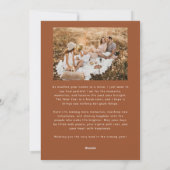 Vrolijke momenten samen Terracotta Kerstfoto Feestdagenkaart (Achterkant)