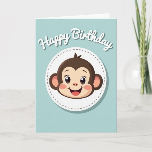Vrolijke Monkey Kunstkaart Kaart (Voorkant)