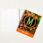 Vrolijke Monogram Aangepaste naam Floral Teacher Planner (Display)