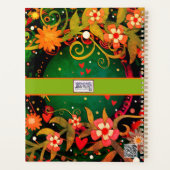 Vrolijke Monogram Aangepaste naam Floral Teacher Planner (Achterkant)