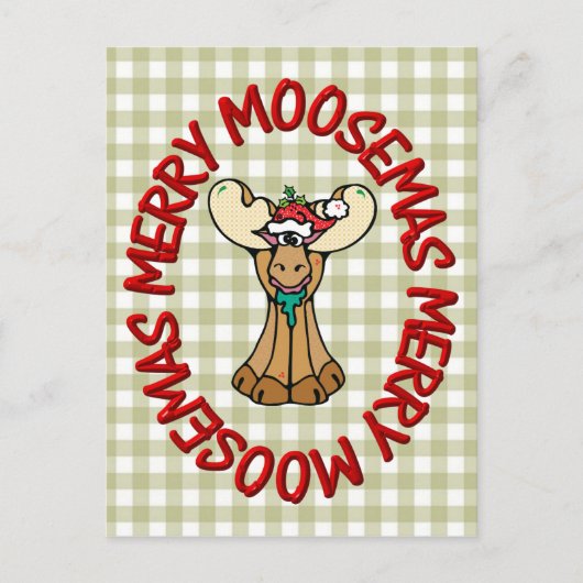 Vrolijke Mosemas Moose Feestdagenkaart (Voorkant)