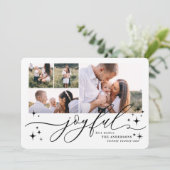 Vrolijke multi foto kerstkaart (Staand voorkant)