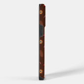 Vrolijke Mushroom Natuur Lover Pattern (Bruin) iPhone Hoesje (Rechterkant)