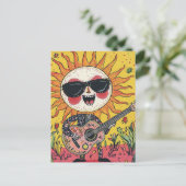 Vrolijke musical Sunshine op gitaar Briefkaart (Staand voorkant)