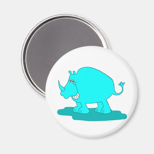 Vrolijke neushoornmagneet magneet (Voorkant / Achterkant)