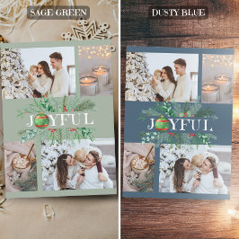 Vrolijke Nieuwe Ouders Ornament 4 foto Vakantie Ka Feestdagenkaart