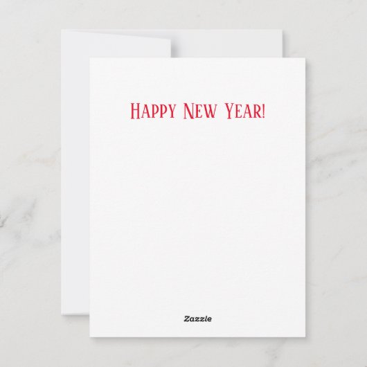 vrolijke nieuwjaarsgnomen op klok feestdagenkaart (Achterkant)