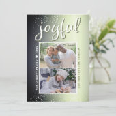 Vrolijke Olijf Groene Kerstmis 2 Fotocollage Feestdagenkaart